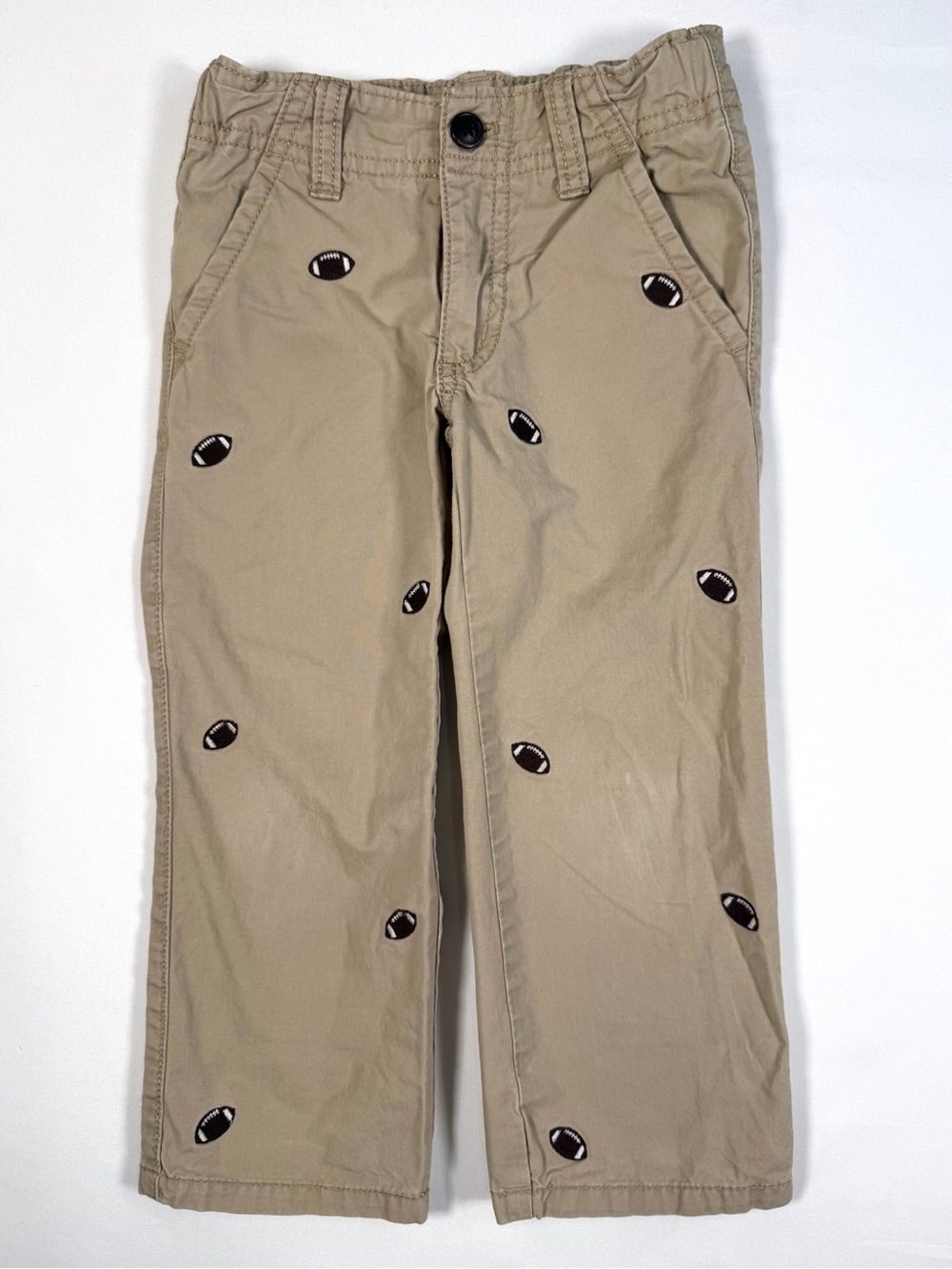 GYMBOREE Boy Hometown Hero Line Football Embroidered Twill Classic Fit Pants 3T